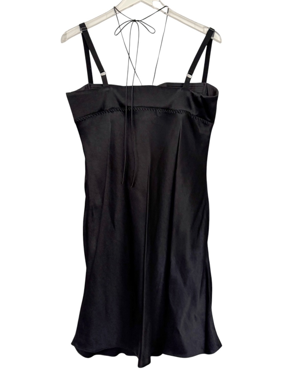 NWT J. Crew x Anna October Bustier Mini Slip Dress in Black Satin Size 14 - Picture 11 of 13